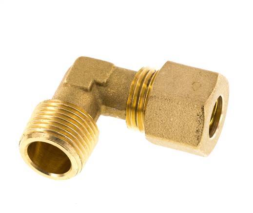 R 3/8'' Macho x 10mm Codo de latón de 90º de compresión 95 Bar DIN EN 1254-2