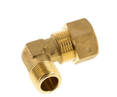 R 3/8'' Macho x 14mm Codo de latón de 90º de compresión 89 Bar DIN EN 1254-2