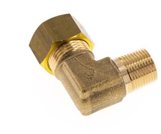 R 3/8'' Macho x 15mm Codo de latón de 90º de compresión 82 Bar DIN EN 1254-2