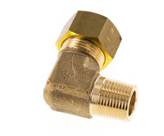 R 3/8'' Macho x 15mm Codo de latón de 90º de compresión 82 Bar DIN EN 1254-2