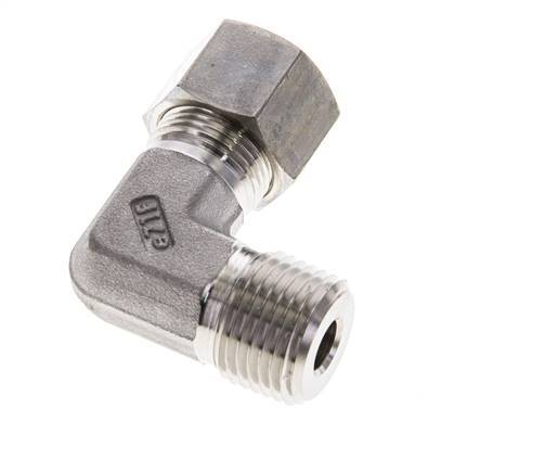 1/2'' NPT Male x 12S Stainless steel 90 deg Elbow Compression Fitting 630 Bar DIN 2353