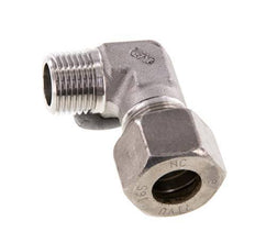 R 1/2'' Macho x 16S Racor de compresión de 90 grados de acero inoxidable 400 Bar DIN 2353