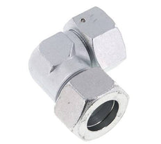 M42x2 x 30S Acero zincado Codo ajustable de 90 grados con cono de cierre y junta tórica 400 Bar DIN 2353