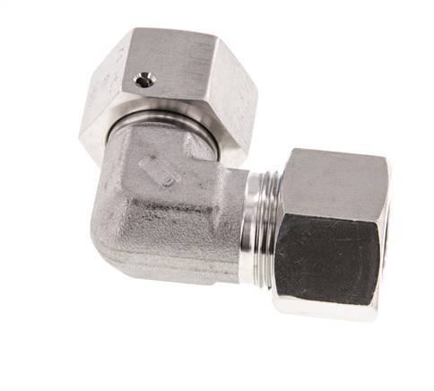 M24x1,5 x 16S Acero inoxidable Codo ajustable de 90 grados con cono de cierre y junta tórica 400 Bar DIN 2353
