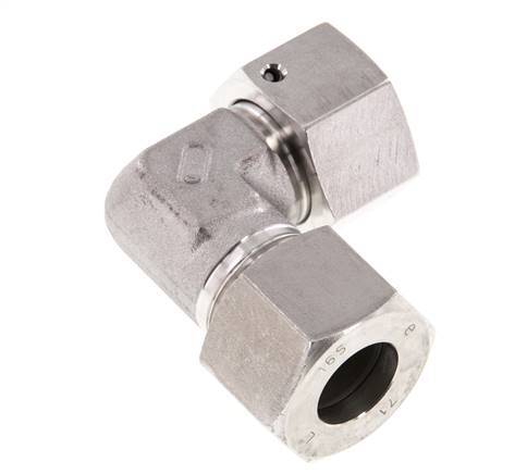 M24x1,5 x 16S Acero inoxidable Codo ajustable de 90 grados con cono de cierre y junta tórica 400 Bar DIN 2353