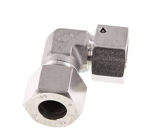 M24x1,5 x 16S Acero inoxidable Codo ajustable de 90 grados con cono de cierre y junta tórica 400 Bar DIN 2353