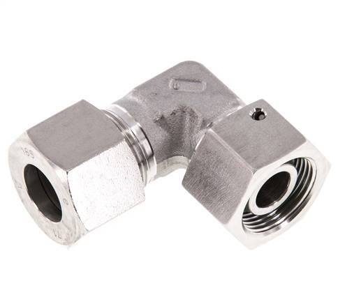 M24x1,5 x 16S Acero inoxidable Codo ajustable de 90 grados con cono de cierre y junta tórica 400 Bar DIN 2353