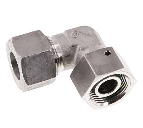 M30x2 x 20S Acero inoxidable Codo ajustable de 90 grados con cono de cierre y junta tórica 400 Bar DIN 2353