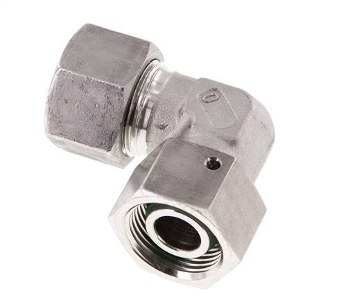 M30x2 x 20S Acero inoxidable Codo ajustable de 90 grados con cono de cierre y junta tórica 400 Bar DIN 2353