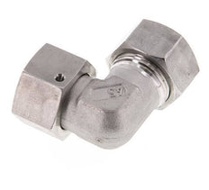 M30x2 x 22L Acero inoxidable Codo ajustable de 90 grados con cono de cierre y junta tórica 160 Bar DIN 2353