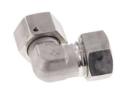 M30x2 x 22L Acero inoxidable Codo ajustable de 90 grados con cono de cierre y junta tórica 160 Bar DIN 2353