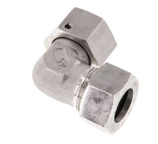 M30x2 x 22L Acero inoxidable Codo ajustable de 90 grados con cono de cierre y junta tórica 160 Bar DIN 2353
