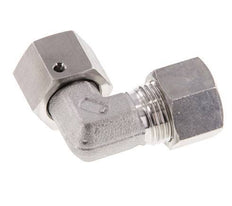 M18x1,5 x 12L Acero inoxidable Codo de compresión ajustable de 90 grados con cono de sellado y junta tórica 315 Bar DIN 2353