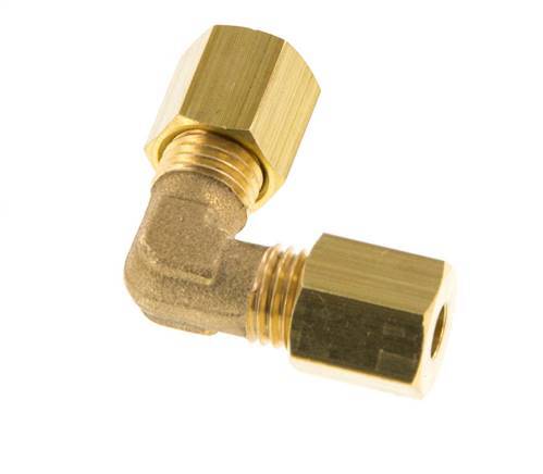 4mm Brass 90 deg Elbow Compression Fitting 150 Bar DIN EN 1254-2 [2 Pieces]