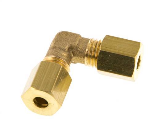 4mm Brass 90 deg Elbow Compression Fitting 150 Bar DIN EN 1254-2 [2 Pieces]