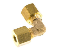 6mm Brass 90 deg Elbow Compression Fitting 150 Bar DIN EN 1254-2 [2 Pieces]