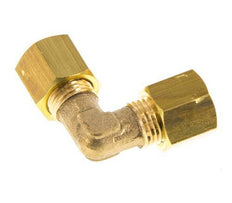 6mm Brass 90 deg Elbow Compression Fitting 150 Bar DIN EN 1254-2 [2 Pieces]