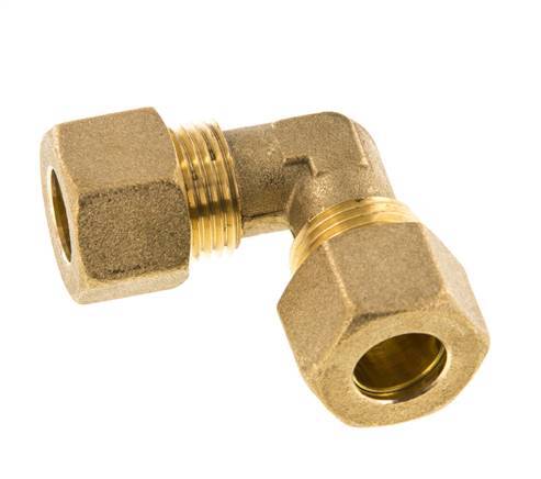 codo de latón de 12mm de 90 grados de compresión 75 Bar DIN EN 1254-2