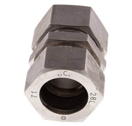 acero inoxidable 28L Anillo de corte recto 160 Barra DIN 2353