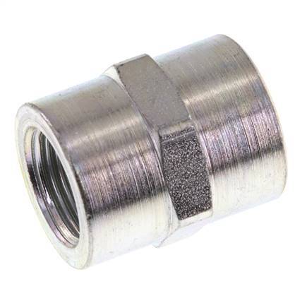 G 3/8'' Zinc plated Steel Socket 250 Bar - Hydraulic [2 Pieces]