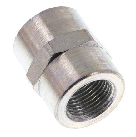 G 3/8'' Zinc plated Steel Socket 250 Bar - Hydraulic [2 Pieces]