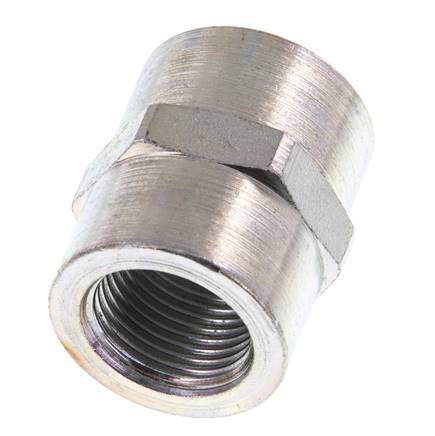 G 3/8'' Zinc plated Steel Socket 250 Bar - Hydraulic [2 Pieces]