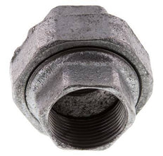 Rp 1 1/4'' Hierro fundido zincado Espiga doble de 3 piezas con cierre cónico 25 Bar