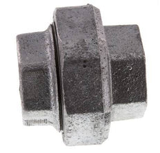 Rp 1 1/4'' Hierro fundido zincado Espiga doble de 3 piezas con cierre cónico 25 Bar