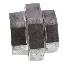 Rp 2'' Hierro fundido zincado Boquilla doble de 3 piezas con cierre cónico 25 Bar