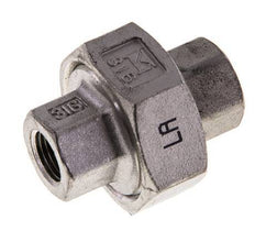 1/8'' NPT acero inoxidable espiga doble 3 piezas con cierre cónico 16 Bar