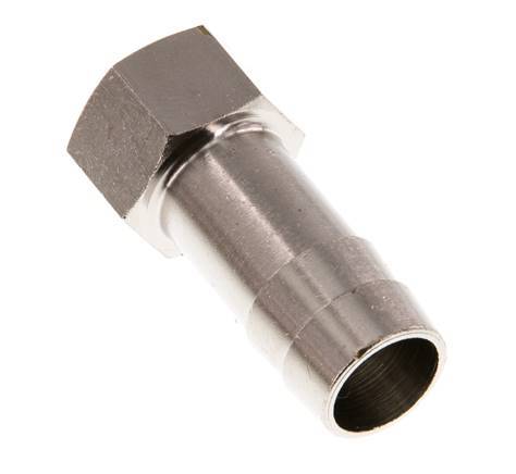 G 1/4'' x 13mm Nickel plated Brass Hose barb 16 Bar [2 Pieces]