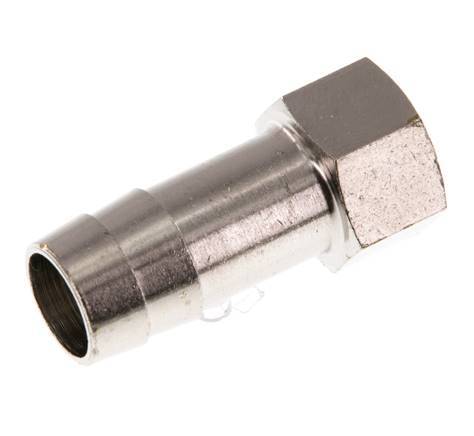 G 1/4'' x 13mm Nickel plated Brass Hose barb 16 Bar [2 Pieces]
