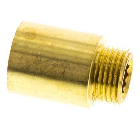 G 1/2'' F/M Extensión de latón DIN 3523 - 30 mm