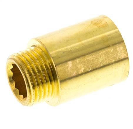 G 1/2'' F/M Extensión de latón DIN 3523 - 30 mm