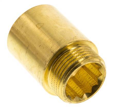G 1'' F/M Extensión de latón DIN 3523 - 40 mm