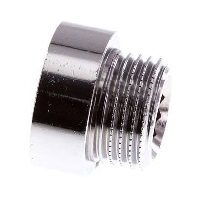 G 1/2'' F/M Chromium plated Brass Extension DIN 3523 - 10 mm [2 Pieces]
