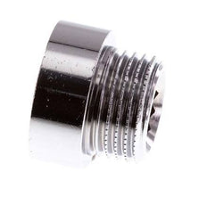 G 1/2'' F/M Chromium plated Brass Extension DIN 3523 - 10 mm [2 Pieces]