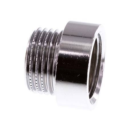 G 1/2'' F/M Chromium plated Brass Extension DIN 3523 - 10 mm [2 Pieces]