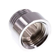 G 1/2'' F/M Chromium plated Brass Extension DIN 3523 - 10 mm [2 Pieces]