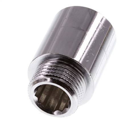 G 1/2'' F/M Extensión de latón cromado DIN 3523 - 30 mm