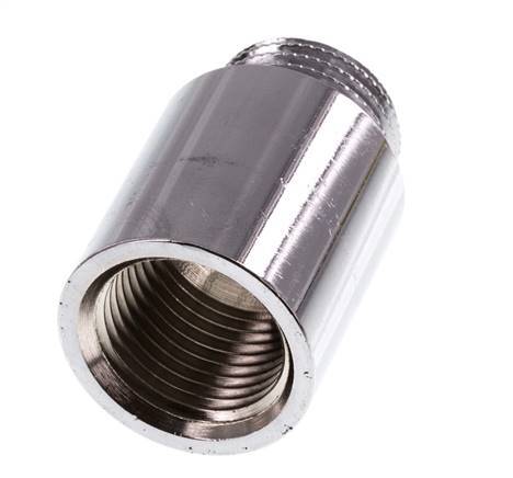 G 1/2'' F/M Extensión de latón cromado DIN 3523 - 30 mm