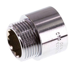 G 3/4'' F/M Extensión de latón cromado DIN 3523 - 20 mm