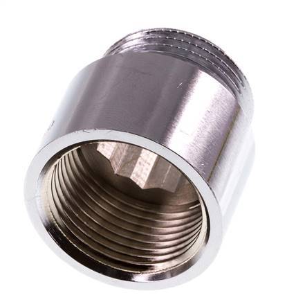 G 3/4'' F/M Extensión de latón cromado DIN 3523 - 20 mm