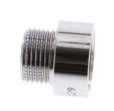 G 3/8'' F/M Chromium plated Brass Extension DIN 3523 - 10 mm [2 Pieces]