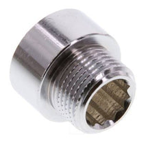 G 3/8'' F/M Chromium plated Brass Extension DIN 3523 - 10 mm [2 Pieces]