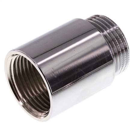 G 1'' F/M Extensión de latón cromado DIN 3523 - 40 mm