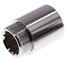G 1'' F/M Extensión de latón cromado DIN 3523 - 40 mm