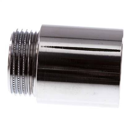 G 1'' F/M Extensión de latón cromado DIN 3523 - 40 mm