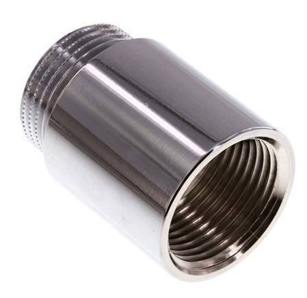 G 1'' F/M Extensión de latón cromado DIN 3523 - 40 mm