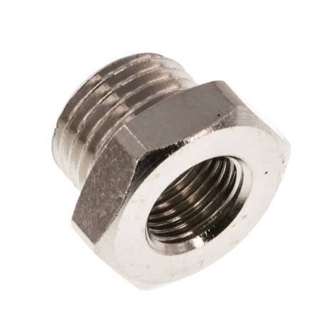 G 1/8'' x G 1/4'' F/M Nickel plated Brass Reducing Ring 16 Bar [5 Pieces]